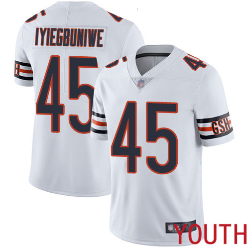 Chicago Bears Limited White Youth Joel Iyiegbuniwe Road Jersey NFL Football #45 Vapor Untouchable->nfl t-shirts->Sports Accessory